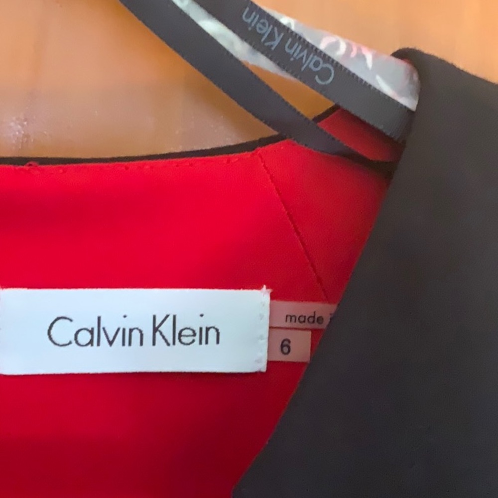 Calvin Klein black fitted  dress Size 6…zipper on back - worn once